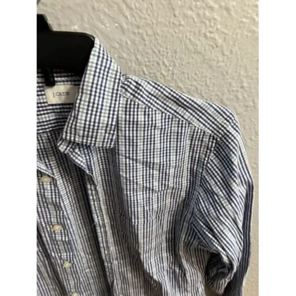 J Crew Men's Plaid Button Up Long Sleeve Shirt‎ Size Xsmall